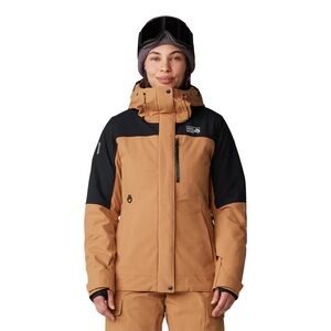 Mountain Hardwear Powder Maven Women's Brown and Black Ski Jacket Sz L NWT